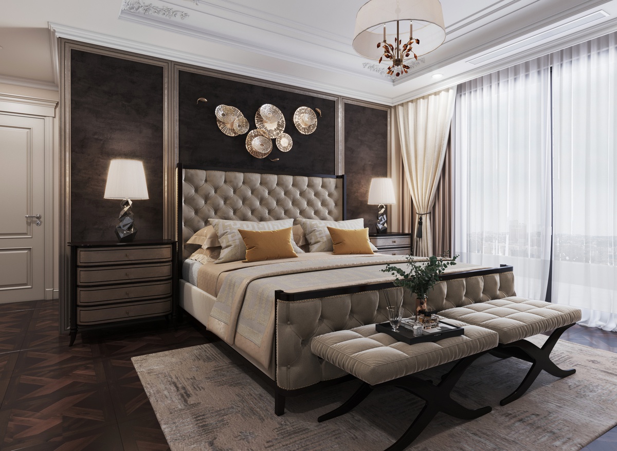 Thiết kế nội thất căn hộ Sun Grand City - phòng ngủ master