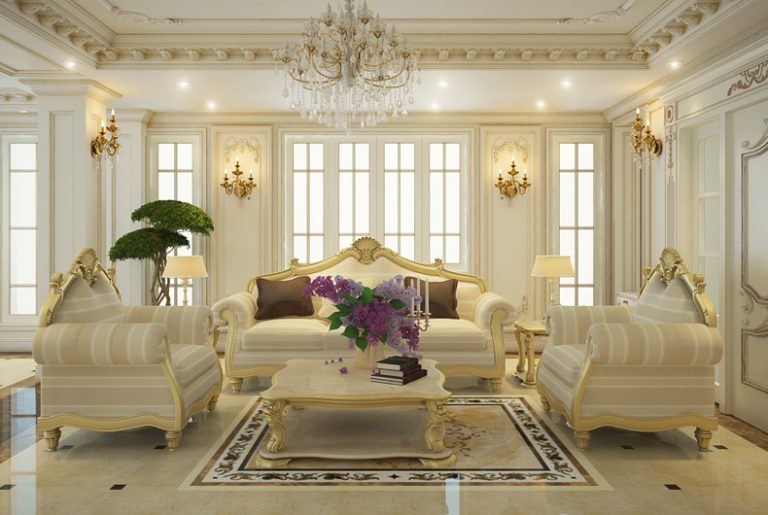 Choáng ngợp với những mẫu thiết kế nội thất biệt thự Pháp sang trọng bậc nhất